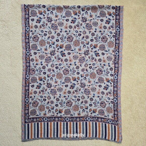 NWOT Cashmere Jacquard Jamawar Scarf Shawl - Picture 12 of 15